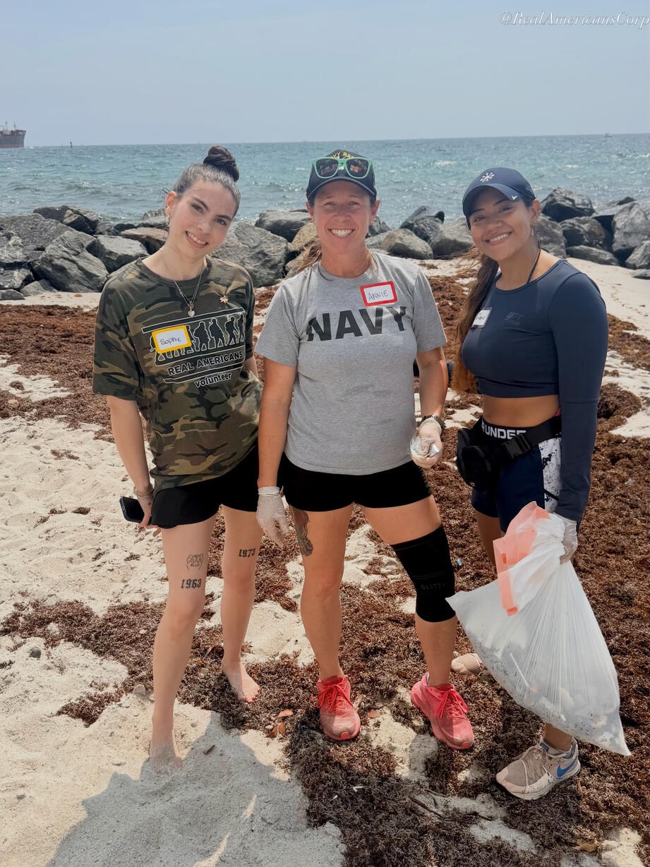 REAL AMERICAN CORPORATION X VFW POST 1966 BEACH CLEANUP