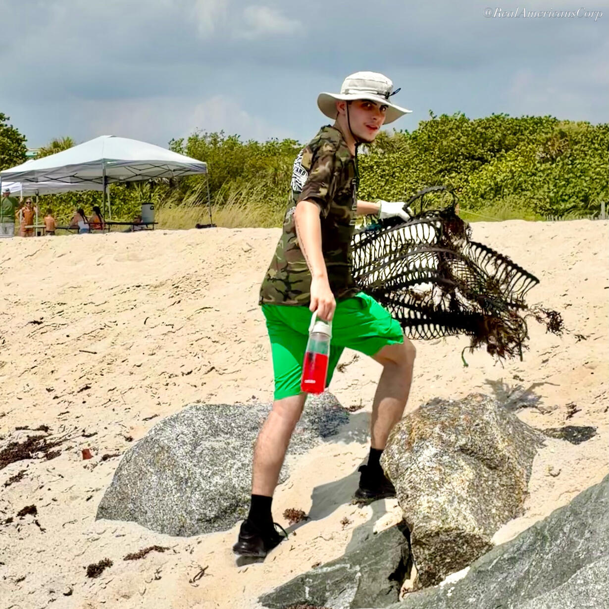 REAL AMERICAN CORPORATION X VFW POST 1966 BEACH CLEANUP
