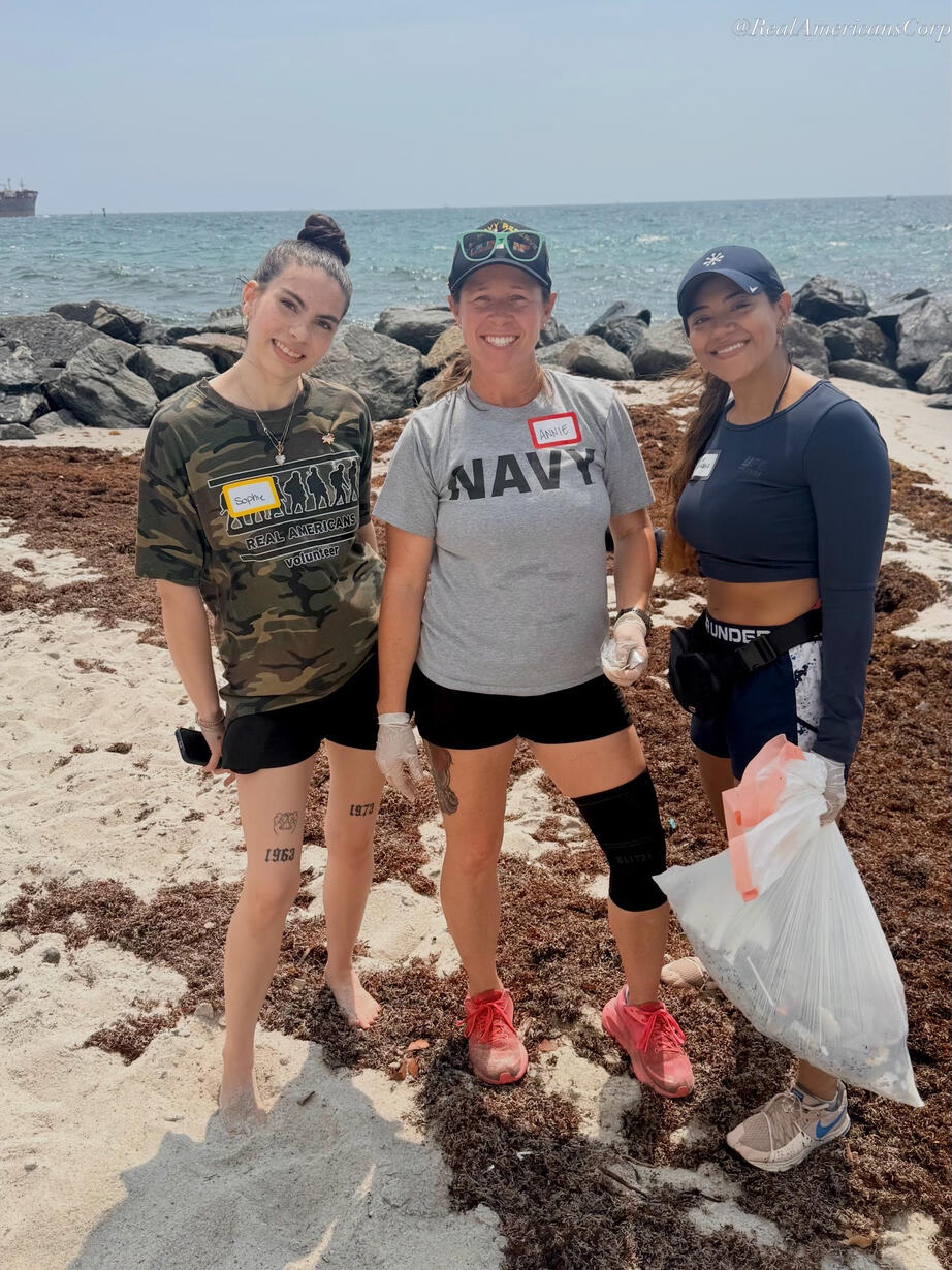 REAL AMERICAN CORPORATION X VFW POST 1966 BEACH CLEANUP